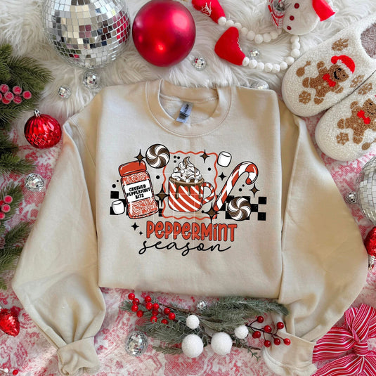 Peppermint Season DTF Transfer