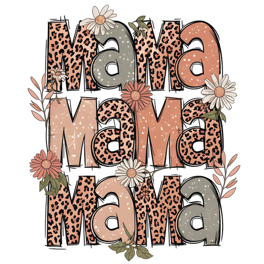 Leopard Mama Flower- DTF TRANSFER