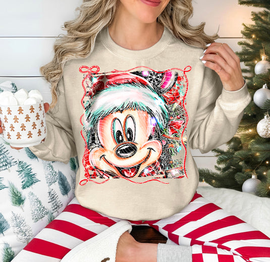 Xmas Mouse DTF Transfer FRONT ONLY