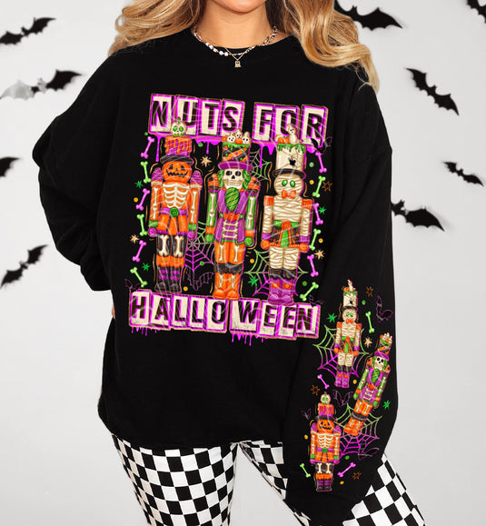 Nuts For Halloween DTF Transfer Sleeve Only