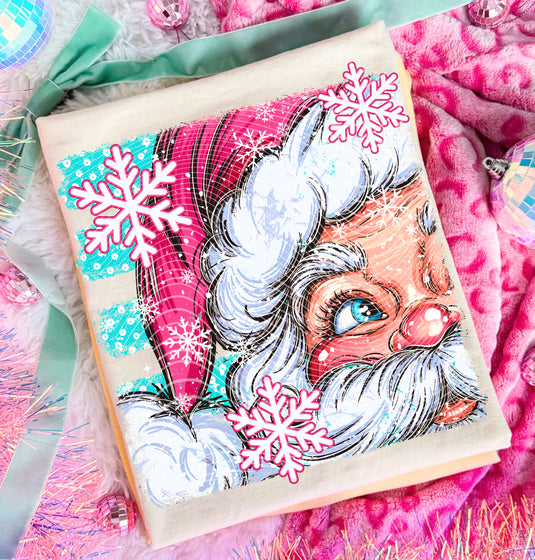 Twinkle Eye Santa DTF Transfers