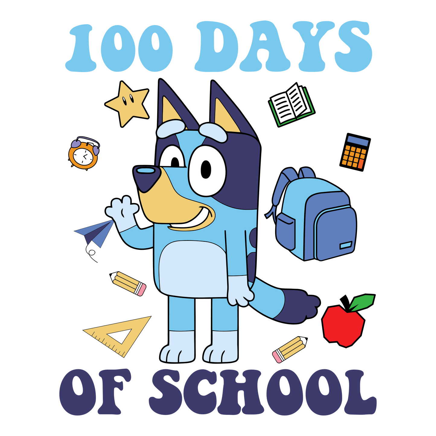 100 Days Bluey DTF Transfer