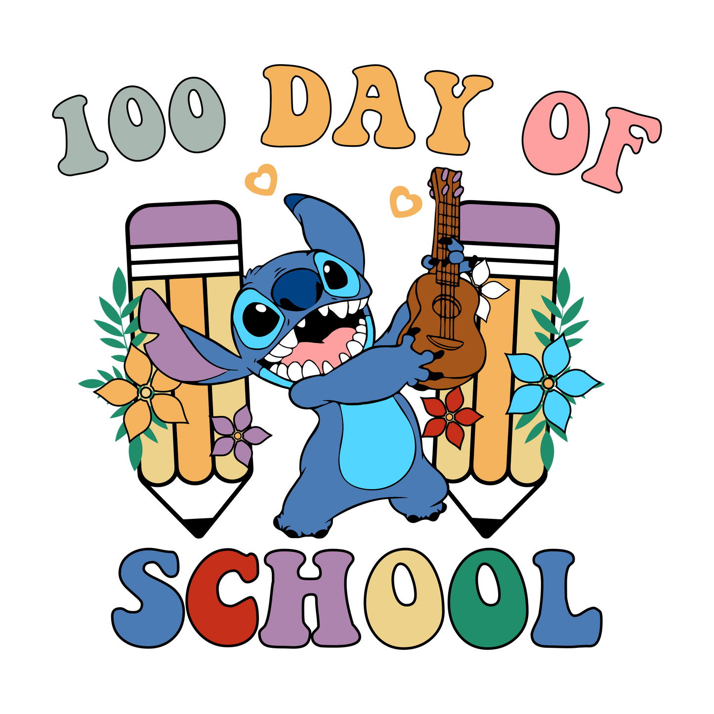 100 Days Stitch DTF Transfer