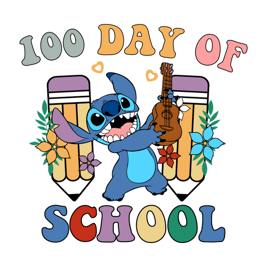 100 Days Stitch DTF Transfer