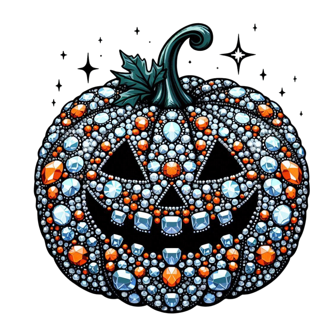 RHINESTONE PUMPKIN DTF Transfer