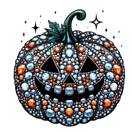 RHINESTONE PUMPKIN DTF Transfer