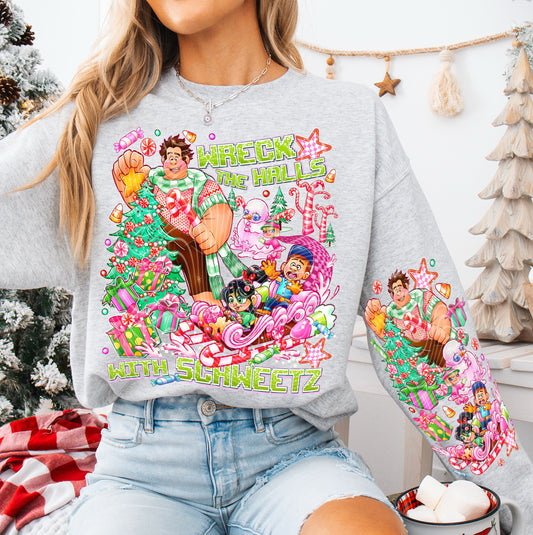 Wreck The Halls DTF Transfer Front Only