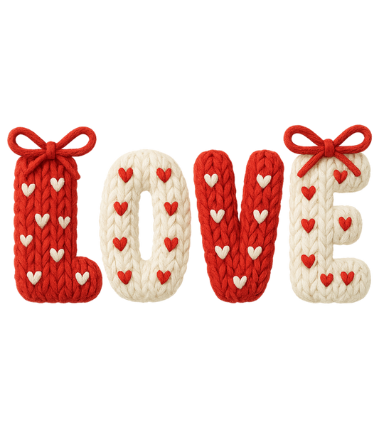 LOVE Crochet DTF Transfer