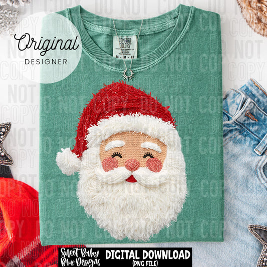 Chunky Crochet Santa DTF Transfer