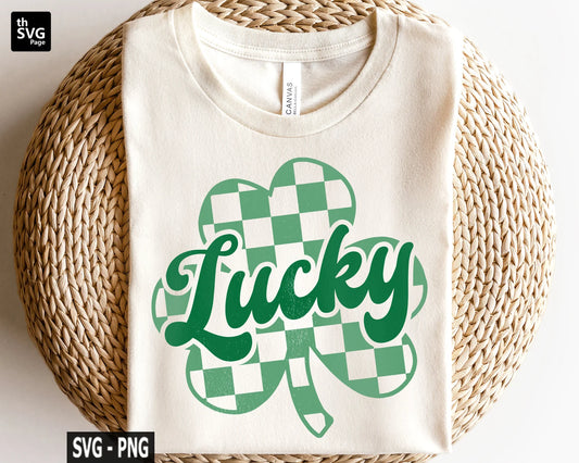 Lucky Checkered Clover DTF Transfer