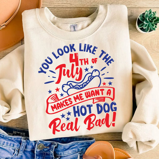 Hot Dog 4th DTF TRANSFER