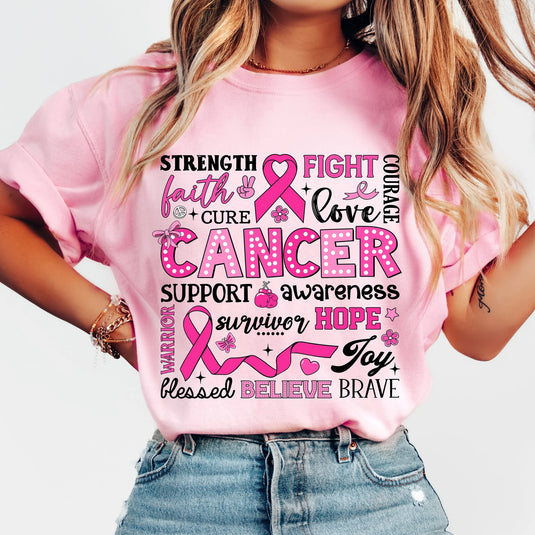 Pink Cancer DTF Transfers