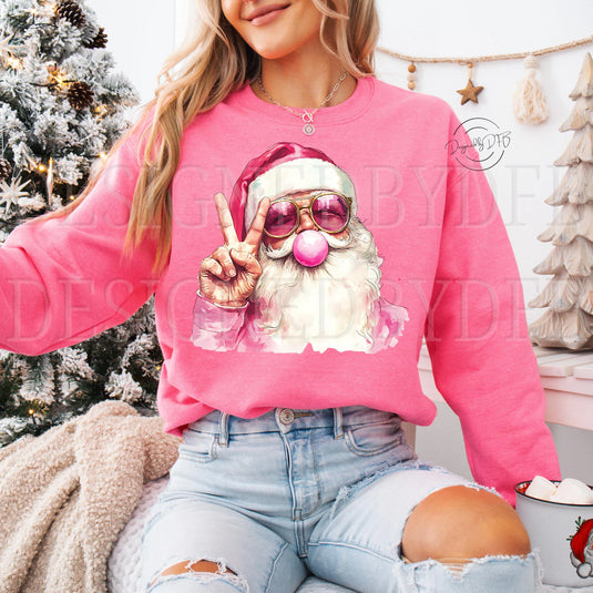 Bubble Santa DTF Transfer