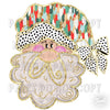 Gold Glitter Faux Santa DTF Transfer