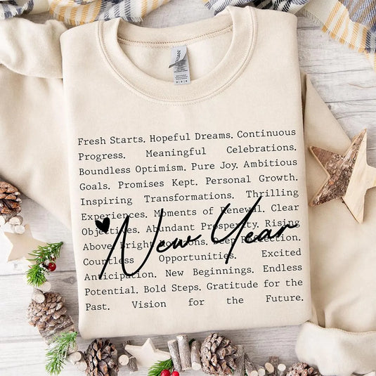 NEW YEAR WORDS DTF Transfer
