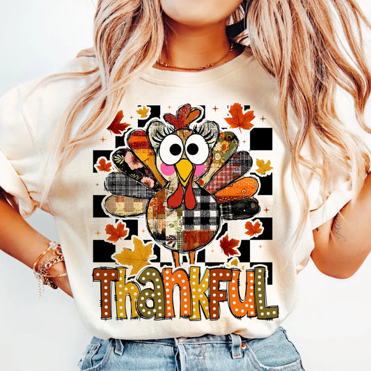 Checkered Turkey DTF Transfer