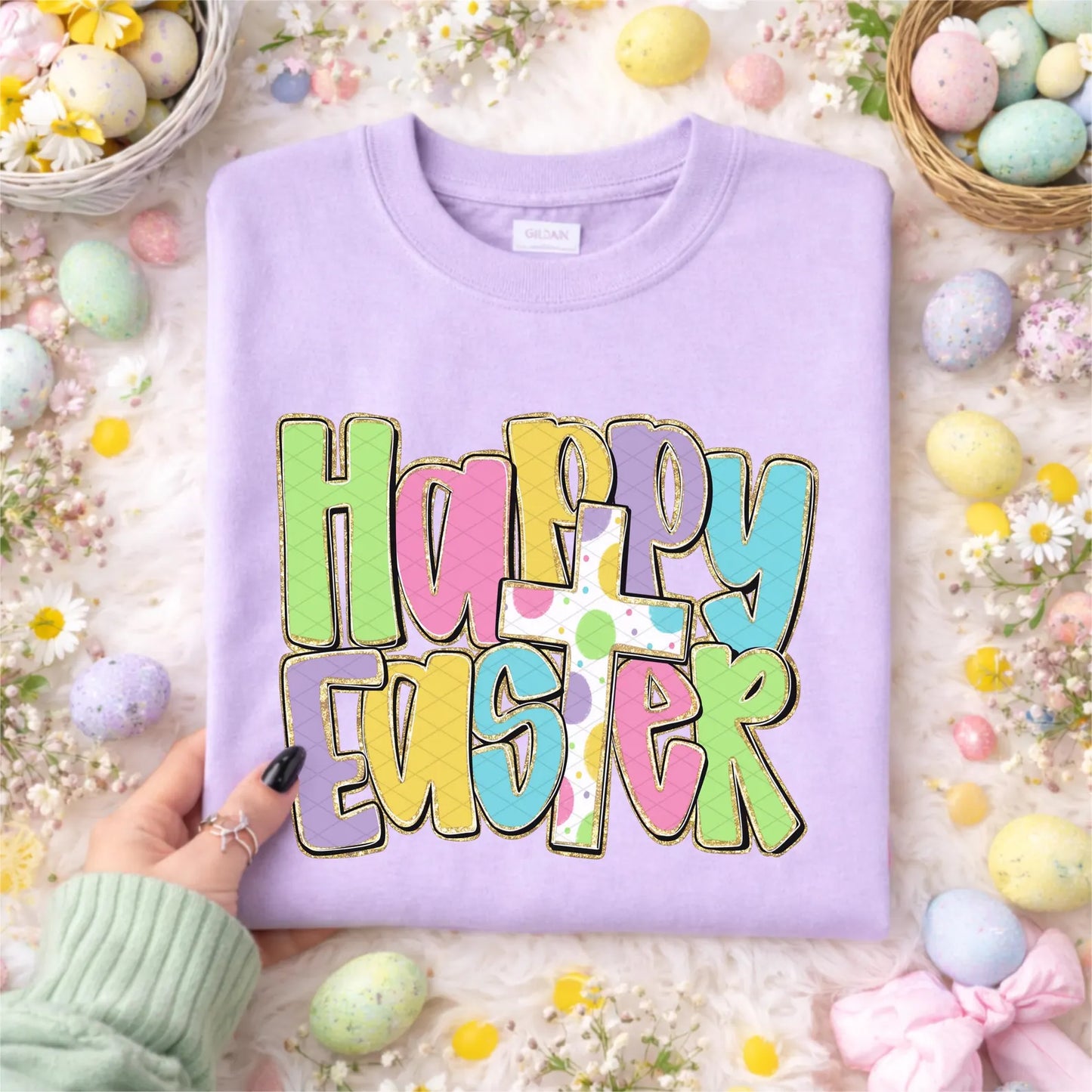 Happy Easter DTF Transfer