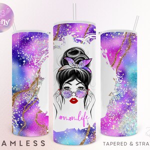 Mom Life 20oz Tumbler Wrap - SUBLIMATION TRANSFER