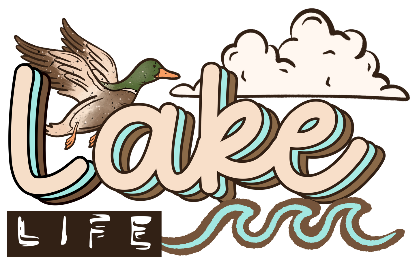 Lake Life Duck DTF Transfer